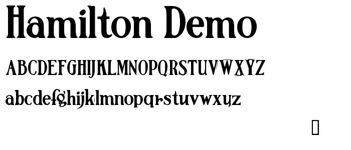 Hamilton Demo font